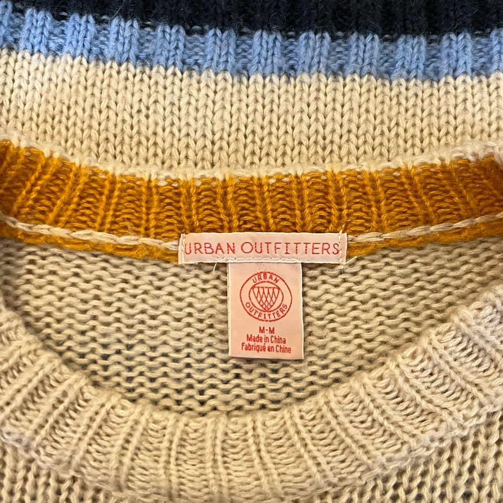 Urban Outfitters | Bobby Boyfriend Striped Crew-Neck Sweater Medium | Y2K Vibes - Picture 4 of 6